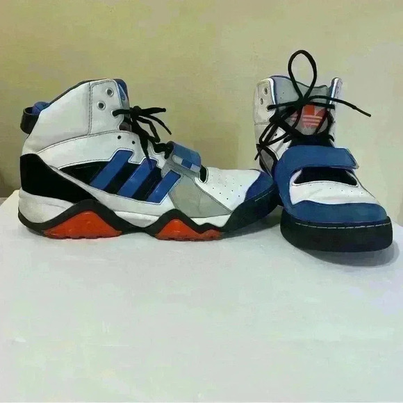 Mens Adidas Streetball 1.5 G99873 Basketball Leather White/Blue/Orange Size 11 - Picture 9 of 12